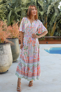 Clio 1/2 Sleeves Midi Dress