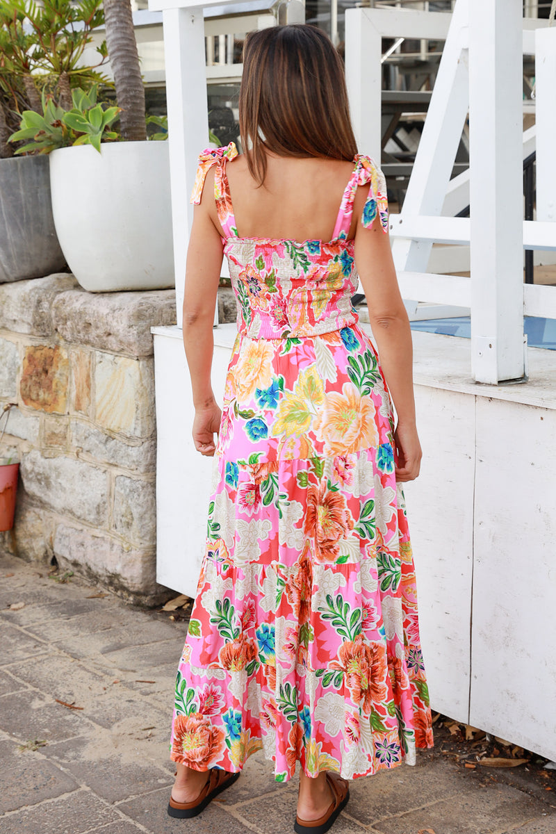Kianna Pink Slip Maxi Dress