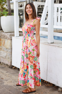 Kianna Pink Slip Maxi Dress