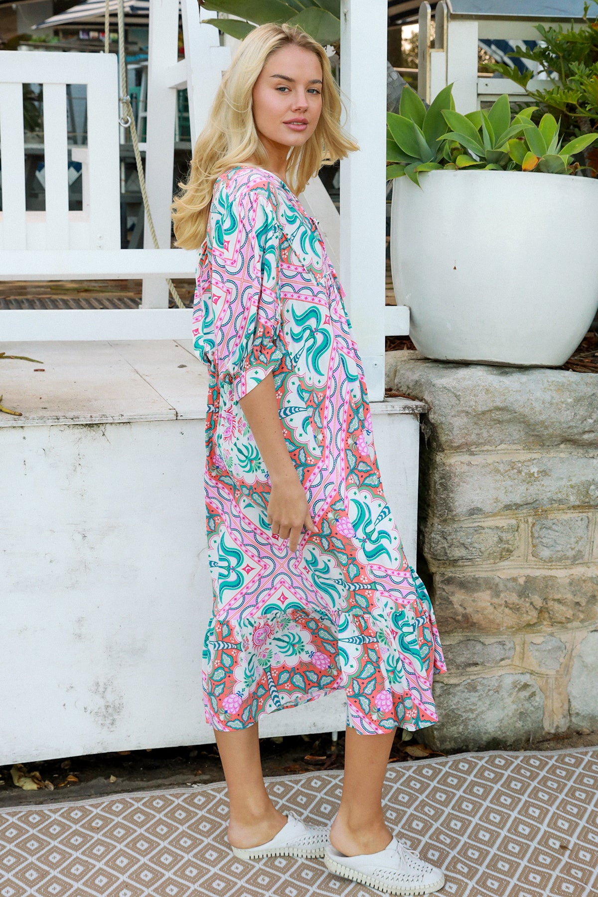 Raquel Midi Dress Luca Pink