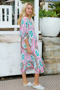 Raquel Midi Dress Luca Pink