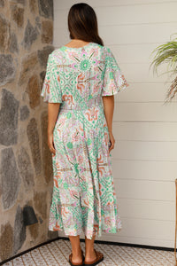 Luca Green Midi Dress