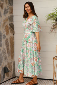 Luca Green Midi Dress