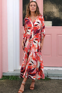 Cameron 1/2 Sleeves Midi Dress