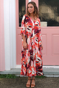 Cameron 1/2 Sleeves Midi Dress