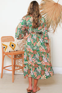 Zion 3/4 Sleeves Midi Dress