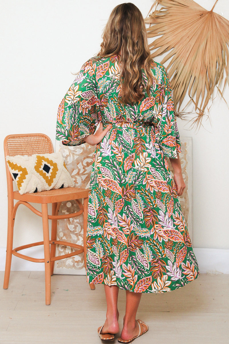 Zion 3/4 Sleeves Midi Dress